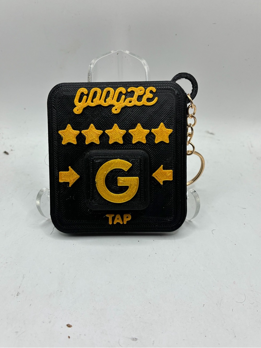 google review Black and Gold TAP Keychain Phone Accessory